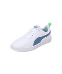 Puma Unisex-Kid Rickie Jr White-Deep Dive-Summer Green Sneaker - 4 UK (38431114)