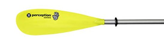 Perception Hi Five Kids Kayak Paddle - 2-Piece Aluminum Shaft - Fiberglass/Poly Blade - 74 in