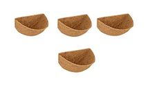 COIR GARDEN Coco Fiber Wall Hanger Half Liner - Window Hanging Planter POTS - Coir Half Liner - Basket Half Liner 12 INCH - 4 Pieces