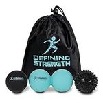 Premium 3-Piece Massage Balls Set for Deep Tissue Therapy - Peanut Ball, Spiky & Lacrosse Ball - Relieve Muscle Pain and Enhance Recovery Effortlessly