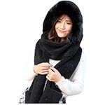 Winter Warm Women Hoodie Hat/Scarf/