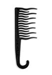 XO Curls Shower Detangling Wide Tooth Hair Comb For Curly & Wavy Hair, Gentle On Scalp & Hook For Easy Hanging In Shower (Black, Pack Of 1)