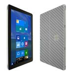 Skinomi TechSkin - Microsoft Surface Go Screen Protector + Silver Carbon Fiber Full Body Skin/Front & Back Wrap Clear Film/Ultra HD and Anti-Bubble Shield