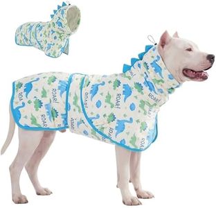 LovinPet Winter Coat for Dogs, Super Absorbent with Fast Drying Coat with Hood, Adjustable Hood & Belly Strap, Dog Robes for After Bath & Grooming, Dog Bathrobe, Washable, Easy to Clean,White,XL