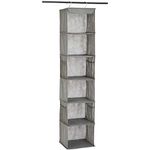 Amazon Basics Wired Hanging Closet Shelf With Pockets, 6-Tier