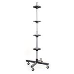 WilTec Mobile Multi Tyre Stand Wheel Storage Rack System for Tyres up to a Size of 225 mm