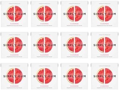 Simply Gum | Grapefruit (Cleanse) | Pack of Twelve (180 Pieces Total) | Synthetic Free + Aspartame Free + non GMO