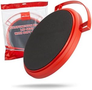 Maxshine Universal Multifunction Bucket Lid Seat – Padded Snap-On Lid for 12” Buckets, Converts to Seat, Kneeling Pad & Organizer – Detailing Accessory - Red w/Black Foam