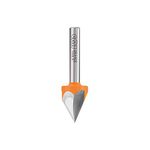 CMT 858.001.11 60 degree Laser Point Bit, Carbide-Tipped, 1/4" Shank, 1/2" Diameter, Micro Grain Carbide