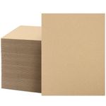 MBC Mat Board Center, 100-Pack Corrugated Cardboard Sheets 8.5x11 Inches Flat Card Board Inserts Layer Pads for Mailing, Packing, Shipping, Frame Backing & DIY Crafts (Kraft Brown)