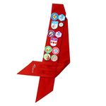 Girl Guides Rainbows Badge Sash Red Official 134cm