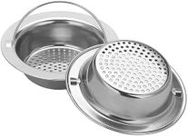 CICILIAYA 2PCS Kitchen Sink Strainer with Handle, Universal Sink Drain Filter, Sink Basket Strainer, 11cm Diameter Stainless Steel Sink Drain Strainer, Food Catcher for Kitchen