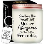 Volufia Sometimes You Forget That You're Awesome Candle - Inspirational Gifts for Women - Thank You Gifts, Christmas, Birthday Gifts for Best Friends Female, Coworker, Boss, Teacher, Nurse