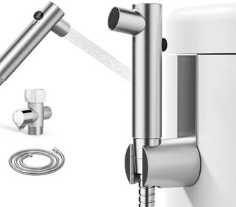 BIGCOW Stainless Steel Handheld Bidet Sprayer for Toilet, Stepless Water Pressure Control, Gentle Toilet Jet Spray with Leak-Proof Bidet Hose, Ideal for Feminine Hygiene, Cloth Diaper, Pet Cleaning