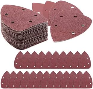 ZEHIQ 100 Pieces Mouse Detail Sander Sandpaper, Mouse Sanding Disc Hook and Loop Sanding Sheets Assorted 40/60/80/120/240/320/400/600/800/1000 Grits Sand Paper for 140mm Sanding Machine