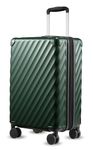 LUGGEX Carry On Luggage for Airplanes - Polycarbonate Expandable Hard Shell Suitcase for Traveling (Green, 20 Inch)