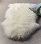 Super Area Rugs Genuine Australian Sheepskin Rug One Pelt Ivory Natural Fur, Single-Pelt, Approximately 2 Feet X 3 Feet