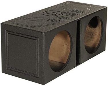 Q Power QBOMB8V Dual 8 Inch Vented Port Subwoofer Sub Box with Bedliner Spray