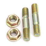 FEVERWORK 4Pcs Bar Nuts Studs Bolt for Baumr-Ag SX62 62cc Chainsaw Chain Saw