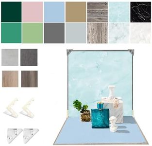 9 Piezas de 18 Patrones para fotografía de Productos con Papel de 16 x 16 Pulgadas, Fondo de Mesa de Doble Cara, Accesorios para Alimentos, Joyas, cosméticos INS, sesión de Fotos pequeña