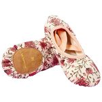 s.lemon Exquisite Elastic Canvas Ballet Dance Shoes Stretch Ballet Slippers Flats Pumps for Girls Kids Women TLB Colorful 36EU Multicolor