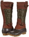 Sperry Women's SALTWATER TALL BUCKLE Rain Boot, OLIVE/BROWN, 6