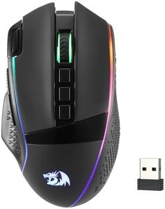 Redragon M991 Wireless Gaming Mouse, 19000 DPI Wired/Wireless Gamer Mouse w/Rapid Fire Key, 9 Macro Buttons, 45-Hour Power Capacity and RGB Backlight for PC/Mac/Laptop
