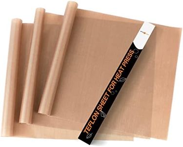 HTVRONT Teflon Sheets for Heat Press - 3 Pack Non Stick PTFE Teflon Sheet Reusable 12"x 16" Teflon Paper Heat Resistant Teflon Mat for Bake, Press, Iron (Brown)