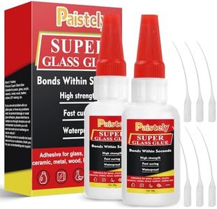 Super Glass Glue 2 Pack, Waterproof And Heat-Resistant Glue for Glass Repair, Glass Glue Strong Clear, Superglue For Bonding Glass, Ceramic, Plastic, Vinyl, Acrylic, Metal, Etc. (30g*2)