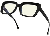 Eyekepper Computer Glasses - Blue Light Filter Eyewears Women - UV420 Protection Oversized Square Eyeglasses - Balck