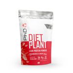 PhD Nutrition Diet Plant, Vegan Protein Powder Plant Based, Strawberries and Cream, High Plant Protein, 20 Servings Per 500g Bag