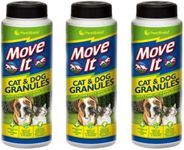Move It Cat & Dog Garden Repellent Granules, 240g – 100% Natural, Non-Toxic Outdoor Pet Deterrent for Flowerbeds, Lawns, Patios & Driveways – Easy to Sprinkle (3PCS)