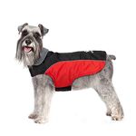 IREENUO Dog Coat, Waterproof Dog Rain Coat for Small Medium Dog, Warm Dog Clothes Winter Coats & Jackets with Fleece and Reflective Strips (S)