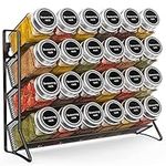 Fuleadture 3-Tier Spice Rack Free Standing, Counter Spice Organiser, Metal Seasoning Bottle Organizer for Kitchen, Countertop, Cupboard, Pantry - 2Pcs, Black