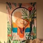 Hyppy Wanderlust Tapestry | Multicolor | 40 x 57 Inches | 100% Pure Cotton | Wall Decoration | Room Decor |