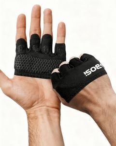 FitDA Weight Lifting Gloves for Men & Women, Gym Gloves Breathable Anti-callus Non-Slip for Weightlifting, Cycling, Strength Training (black, M)