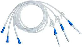 HealthAndYoga(TM) Replacement Enema Tubing – Super Economical, Hygienic, Medical Grade PVC - 1.5 Meter with Slide Clamp and Nozzle- Compatible with most Kits (3 Set)