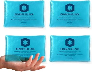 ICEWRAPS 5x7 Gel Ice Packs For Injuries Reusable | Hot Cold Gel Pack for Injuries, Pain Relief, and Migraines | Soft Ice Pack For Arm, Leg, and Back Brace | Flexible Gel Compress Ice Packs | Pack of 4