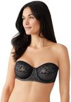 Wacoal Women's Visual Effects Strapless Minimizer Bra, Black, 36DDD