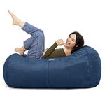 Jaxx Bean Bags Sofa Saxx Lounger, 4-Feet, Navy Microsuede