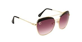 Clark n' Palmer Unisex Oversized Non-Polarized Sunglasses - (Golden) - (Cnp-Q1354)