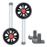 TREADZ/Sport Edition: Universal Walker Wheel Kit with FREE FlexFit Skis (Rockin Red)