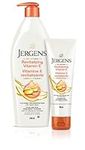 Jergens Revitalizing Vitamin E Moisturizer & Body Lotion for Dry Skin (620 mL) & Travel Size (100 mL)