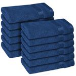 Casabella Face Cloth - 100% Cotton 12 Piece Face Towels 30x30 cm - Quick Dry Flannel Face Cloth Makeup Remover & Cleansing - Fingertip Towels Soft & Absorbent Super Quality - Royal Face Cloth