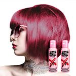 2x Crazy Color Semi-Permanent Hair Dye 2x 100ml (Ruby Rouge)