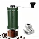 World's First 60g Large Capacity Manual Coffee Grinder, Portable Hand Coffee Bean Mill with 40 Adjustable Settings, Stainless Steel Burr Grinder for Pour Over, Camping, Travel, Gift (Forest Green)