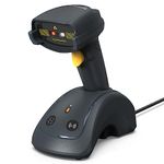 Inateck Wireless Barcode Scanner 2D, QR Code Scanner, 50k times continuous scanning, with Smart Base, Screen Scanning, BCST-91