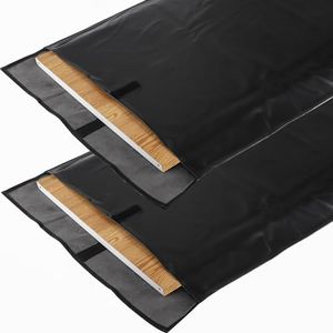 Elsjoy Lot de 2 sacs de rangement pour feuilles de table de salle à manger, doublure épaisse et rembourrée, pour protéger la table, résistant à l'eau et aux rayures, 129,5 x 58,4 cm, noir