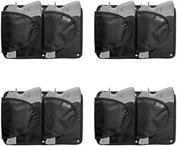 Pistol Holder Magazine Pouch for Gun Safe Organizer,Reinforced Pistol Holster Magazine Holders Combination for Gun Cabinet Gun Safe Accessories Storage (Double Pistol Holder 4 Pack)