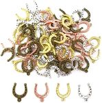 Honbay 80PCS Alloy Horseshoe Charms Pendant DIY Craft Jewelry Making Accessory